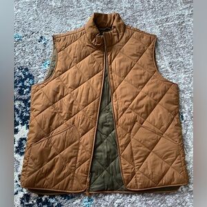 Brown Quilted J. Crew Men’s Vest - Large